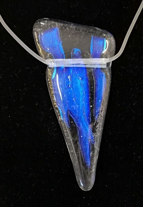 Hovedbilde Smykke  i glass 105, transparent/blåturkis