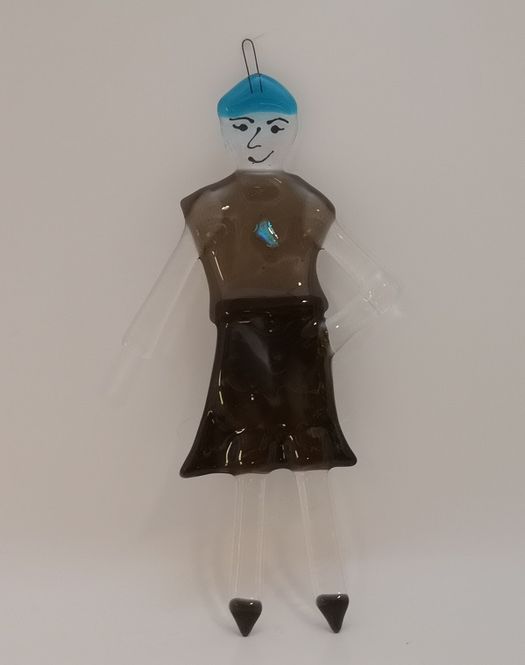 Hovedbilde Dame i glass turkis brun